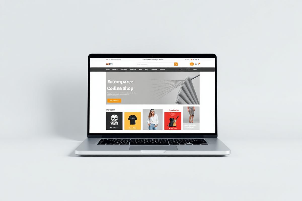 Demo primer sajta — početna stranica prikazana na laptopu — Online prodavnica Moda M